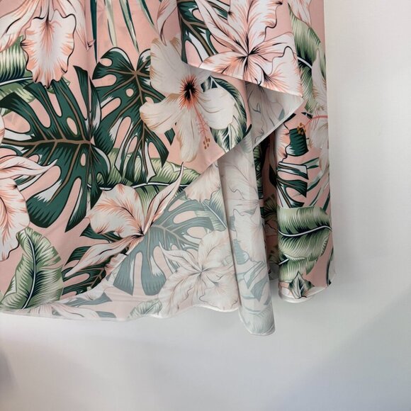 Wrap Up by Valerie Perez Pink & Green Tropical Hawaiian Infinity Maxi Dress - Picture 5 of 9